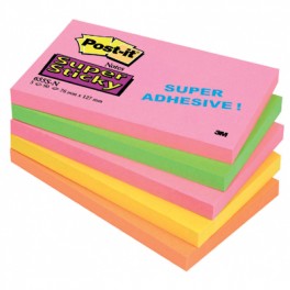 Bloczki samoprzylepne Post-it® Super Sticky NEONOWE