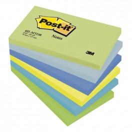 655MTDR Samoprzylepne bloczki Post-it®, paleta marzycielska, 6 sztuk po 100 kart. 127x76mm