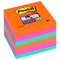 654-6SS-EG Bloczek samoprzylepny Post-it® Super Sticky, iskrzące kolory, 6 sztuk po 90 kartek, 76x76 mm