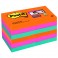 622-12SS-EG Bloczek samoprzylepny Post-it® Super Sticky, iskrzące kolory, 12 sztuk po 90 kartek, 51x51 mm