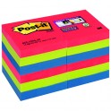 622-12SS-JP Bloczek samoprzylepny Post-it® Super Sticky, sercowe kolory, 12 sztuk po 90 kartek, 51x51 mm