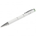 Długopis, wskaźnik, mini latarka oraz rysik do urządzeń z dotykowym ekranem, 4w1 Stylus, biały