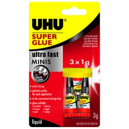 Klej UHU Super minis 3x1g