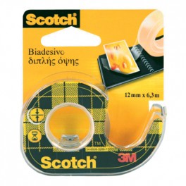 Taśma Scotch® dwustronnie klejąca, przezr., 12 mm x 6,3 m